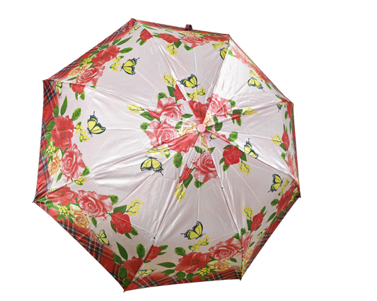 8 Rib Shankar Floral Umbrella – Stylish & Durable Rain Protection